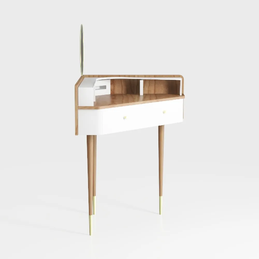 Dehaviland White and Champagne Gold Vanity Table