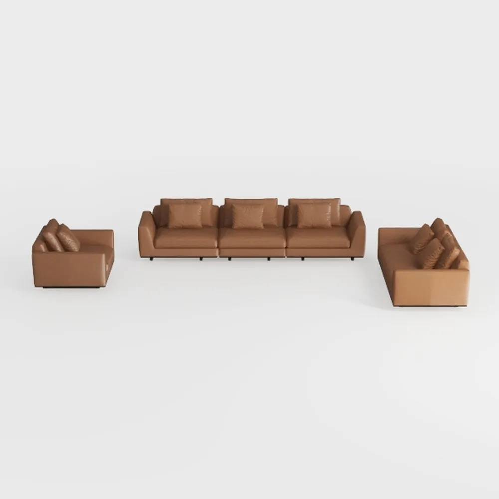 Pemberly Row 7-Piece Faux Leather Sectional Sofa