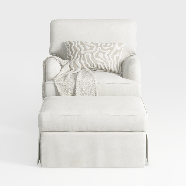 Oversized Accent Chair, 42&quot; Wide Slipcovered Sofa 