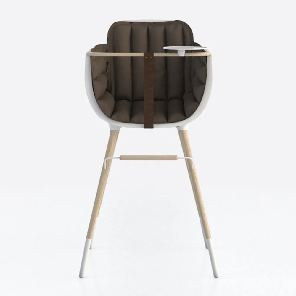 2 Modern Dining Chairs, Charcoal Velvet Seat with