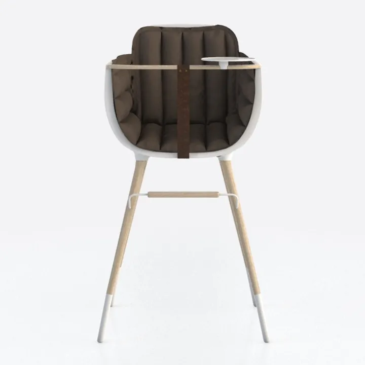 2 Modern Dining Chairs, Charcoal Velvet Seat with