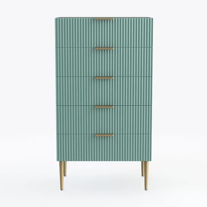 Green Dresser for Bedroom, 8 Drawer Double Dresser