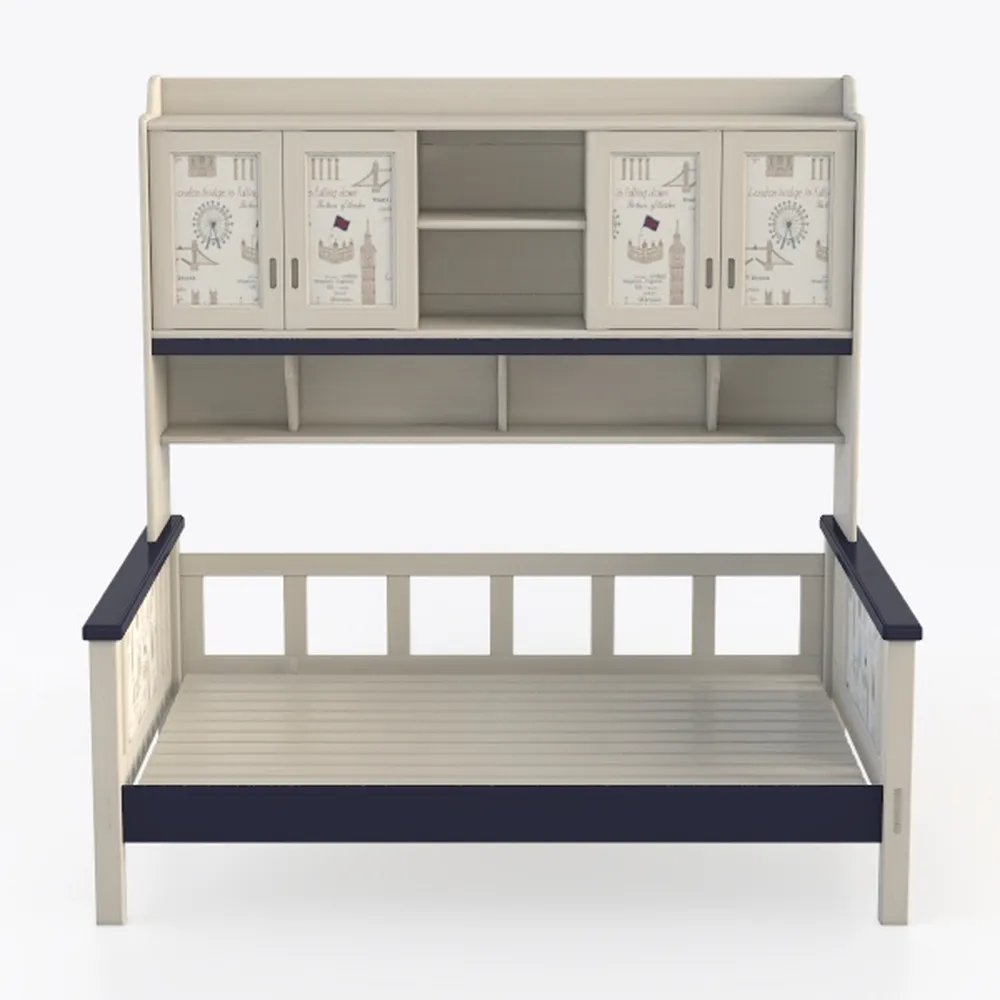 SOFTSEA Full Size Daybed with Desk and Storage, Fu