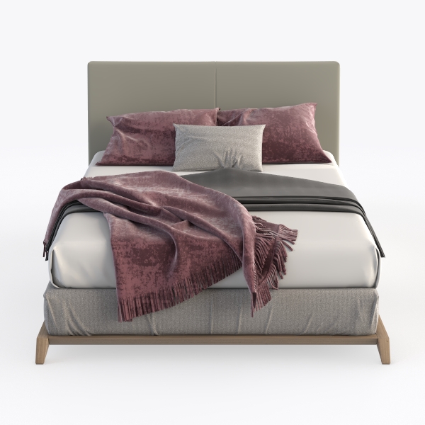 LSIGHTUS Modern Simplicity Upholstered Platform Be