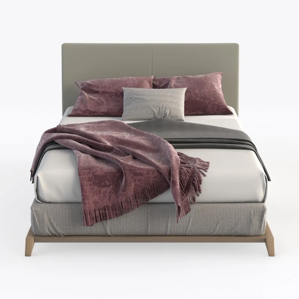 LSIGHTUS Modern Simplicity Upholstered Platform Be