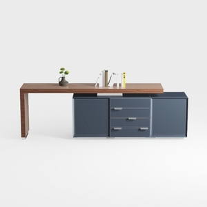 HONGYISHI L Shaped Desk with Thickened Frame and B