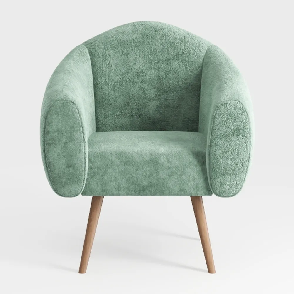 Accent Chair Corduroy Fabric, Vanity Armchair with