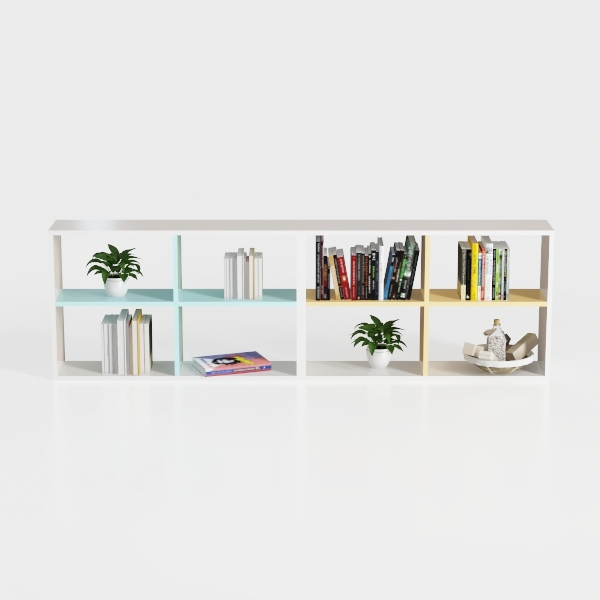 Tangkula 6-Cube Bookcase, 3-Tier Bookshelf with