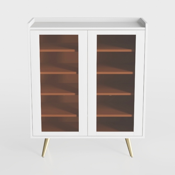 2 Doors Buffet Cabinet with LED Lights, Sideboard