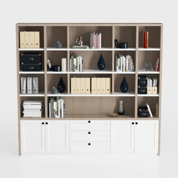 AMERLIFE 79" Tall Storage Cabinet with Glass Doors