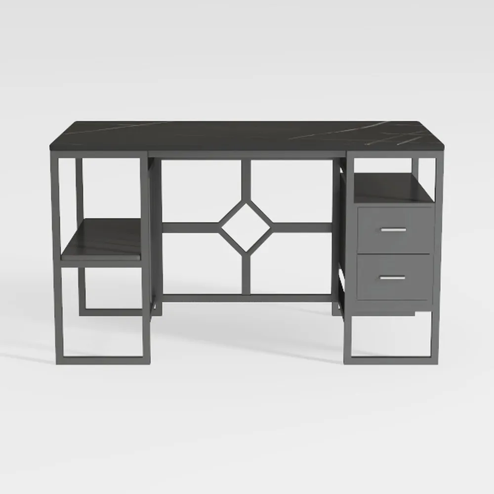 Lufeiya Computer Desk with Fabric Drawers, 40 Inch