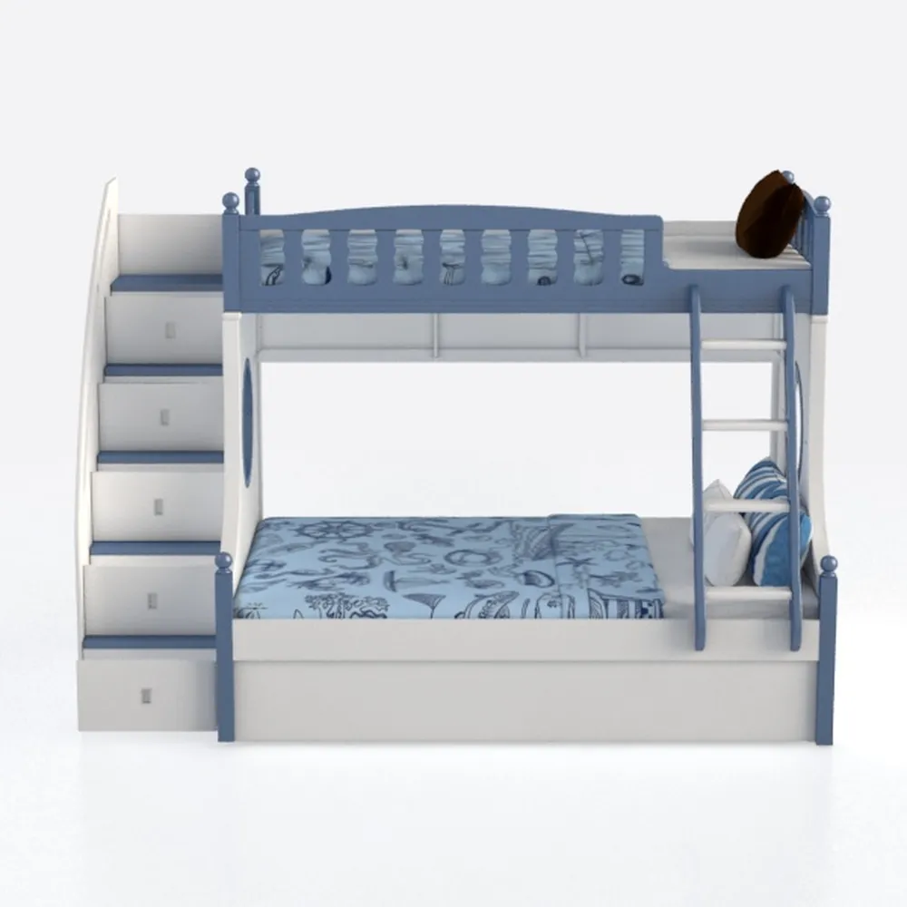 Acme Farah Twin Over Full Wooden Bunk Bed with Lad
