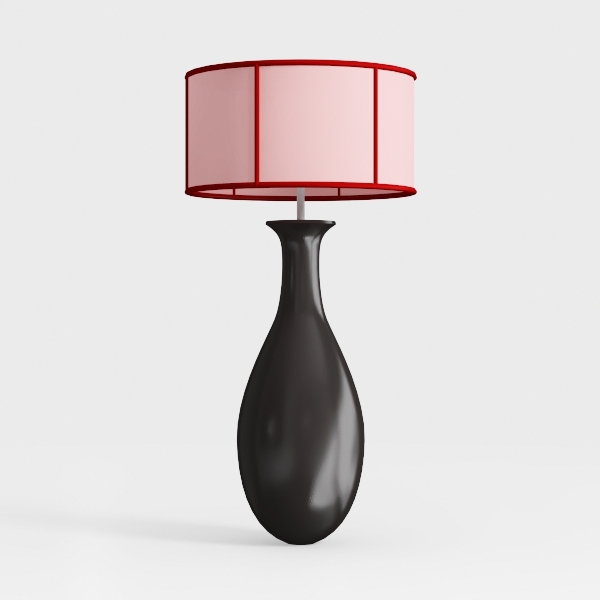 ALAZA Table Lamp Bedside Lamp for Bedroom Red
