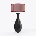 ALAZA Table Lamp Bedside Lamp for Bedroom Red Right 45 Degree View