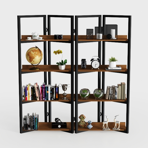IRONCK Bookshelf, Double Wide 5-Tier Open