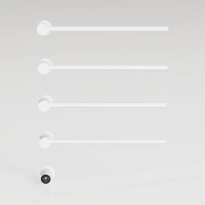 Minimalist White Wall Mounted Electric Towel Warmer Rack 3D Model