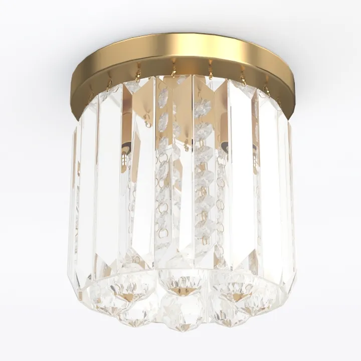 BUXVRCS Crystal Ceiling Light Fixture - Semi Flush
