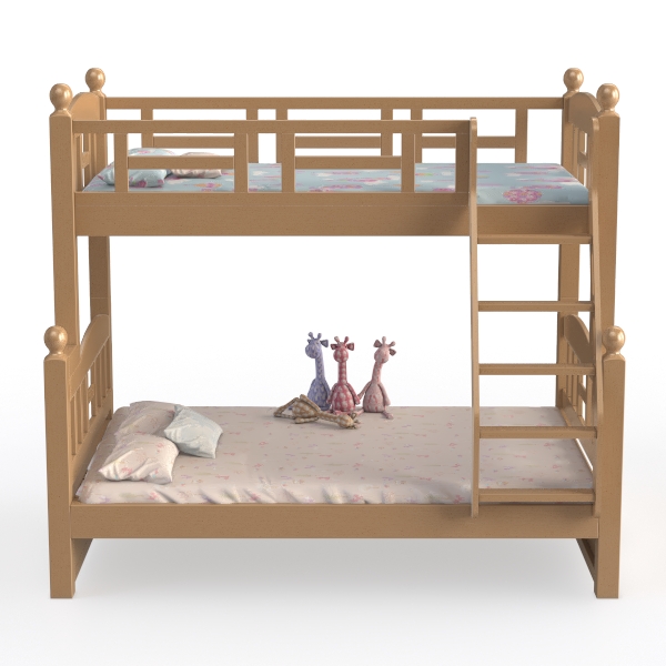 Full XL Over Queen Bunk Bed with Full Length Guard