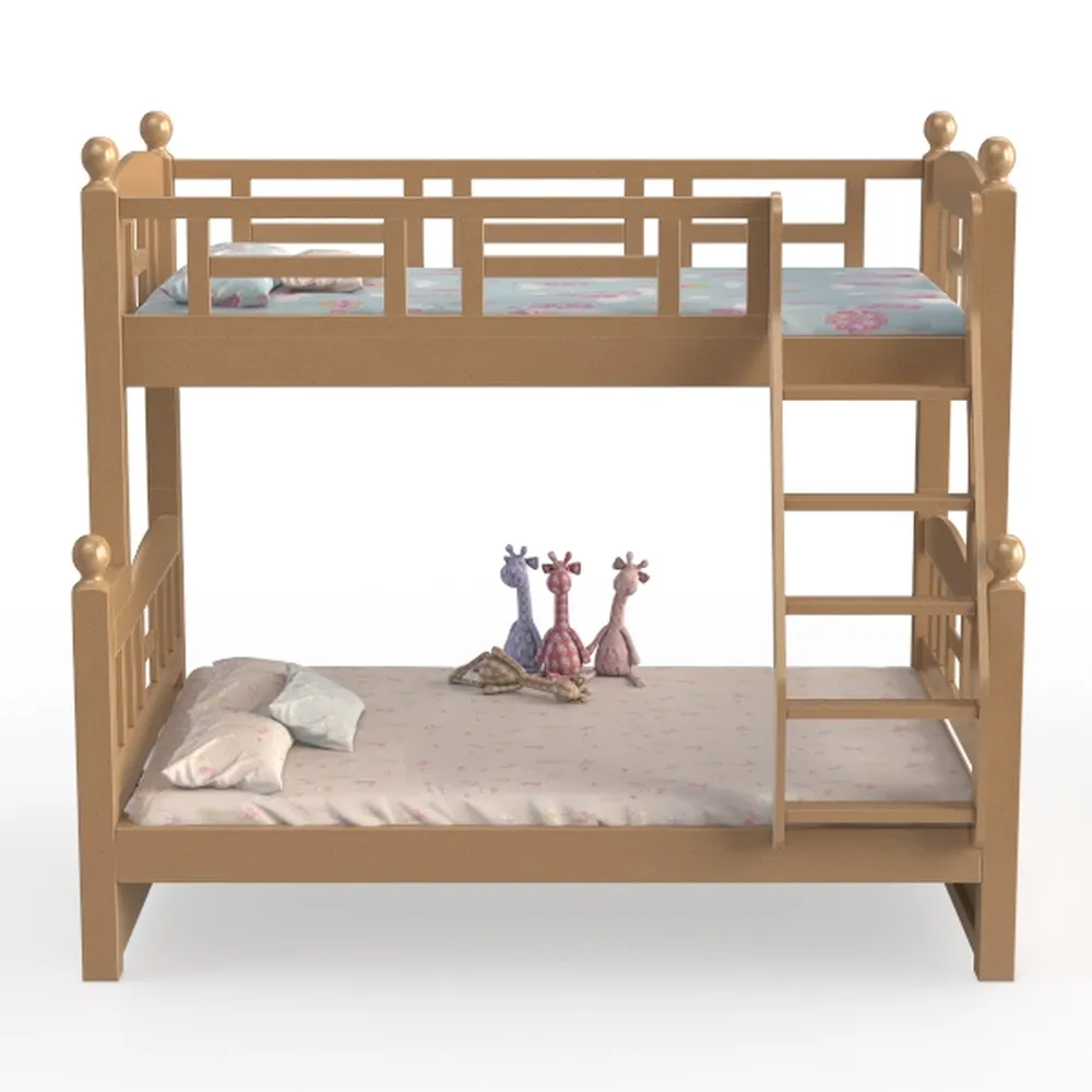 Full XL Over Queen Bunk Bed with Full Length Guard