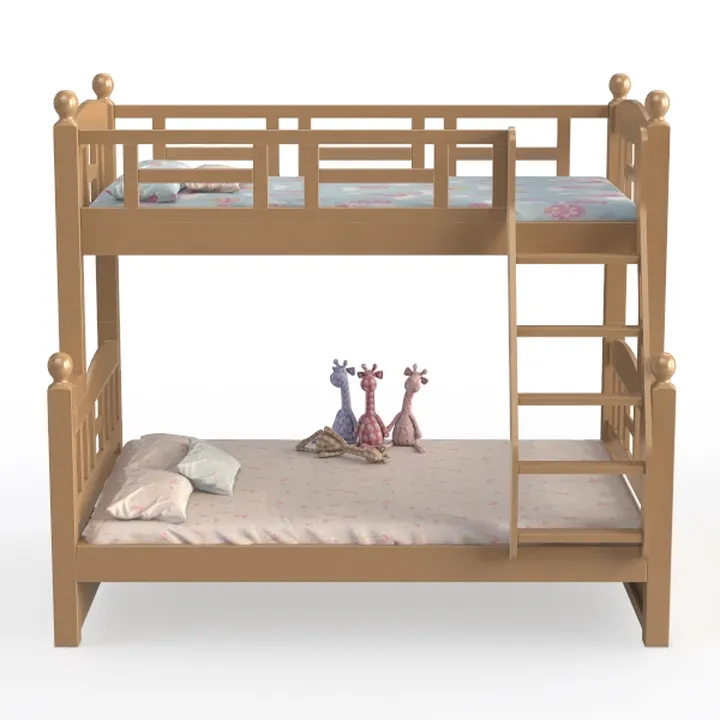 Full XL Over Queen Bunk Bed with Full Length Guard