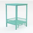 2-Tier Outdoor Side Table, 16" Adirondack Small Right 45 Degree View