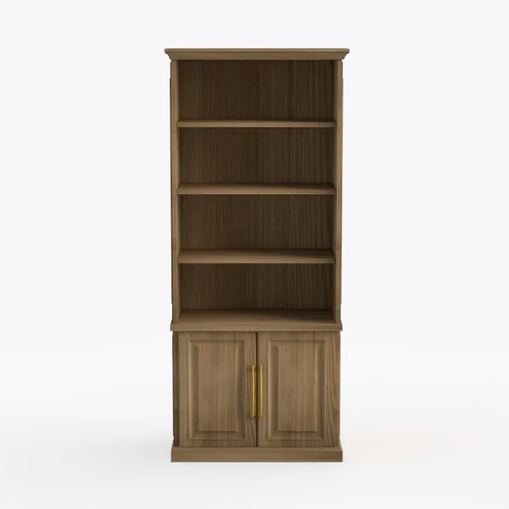OKD 72'' Tall Bookshelf with Storage, Farmhouse 4
