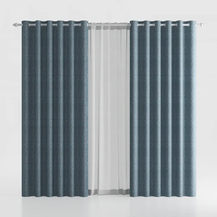 SNITIE Sky Blue 108in Long Velvet Curtains with 