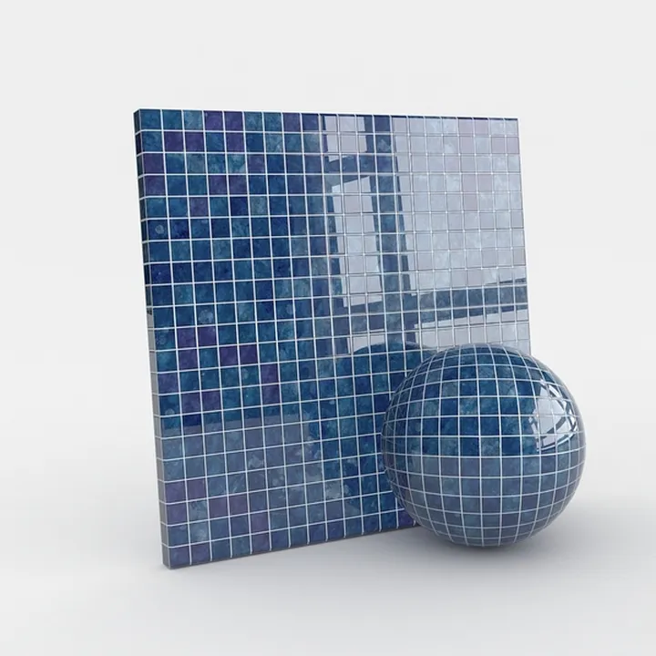 dark blue plaid-Mosaic