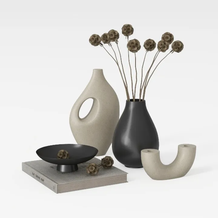 2pc ceramic vase works of art, living room bedroom study cafe and other ornaments, gifts for lovers during festivals.
