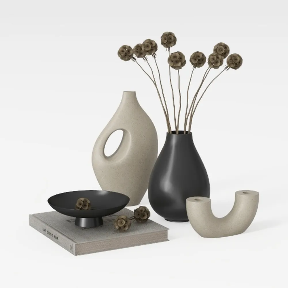 2pc ceramic vase works of art, living room bedroom study cafe and other ornaments, gifts for lovers during festivals.