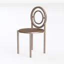 Simeon 21 in. Scandinavian Sculpted Oak Wood Dinin Left 45 Degree View