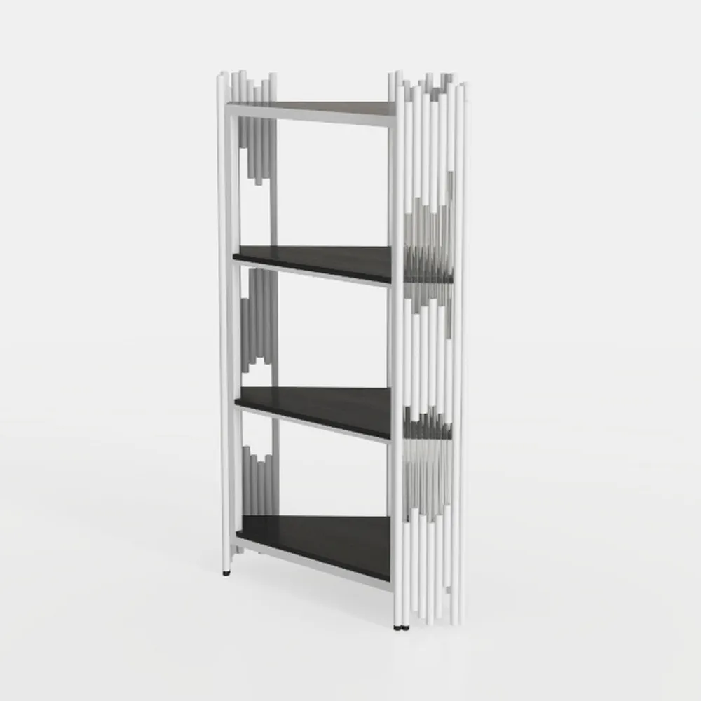 IOTXY 5 Tier Open Bookshelf - Steel and Wood
