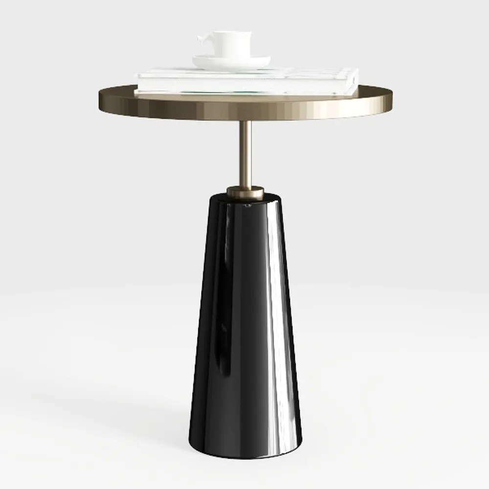 Round Wooden Side Table, Living Room Accent