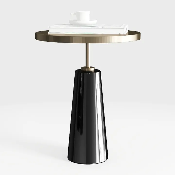 Round Wooden Side Table, Living Room Accent