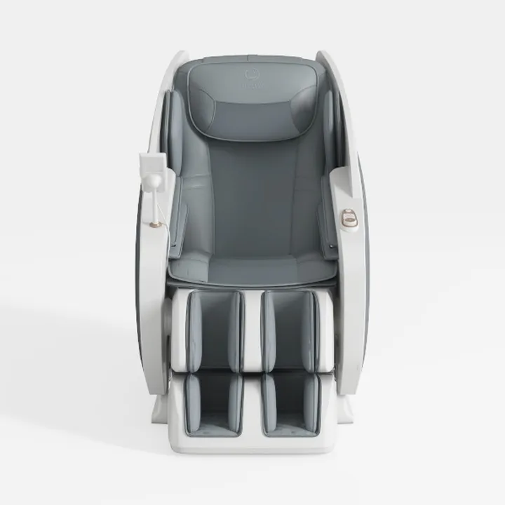 Modern Gray Leather Full Body Massage Chair 3D Model