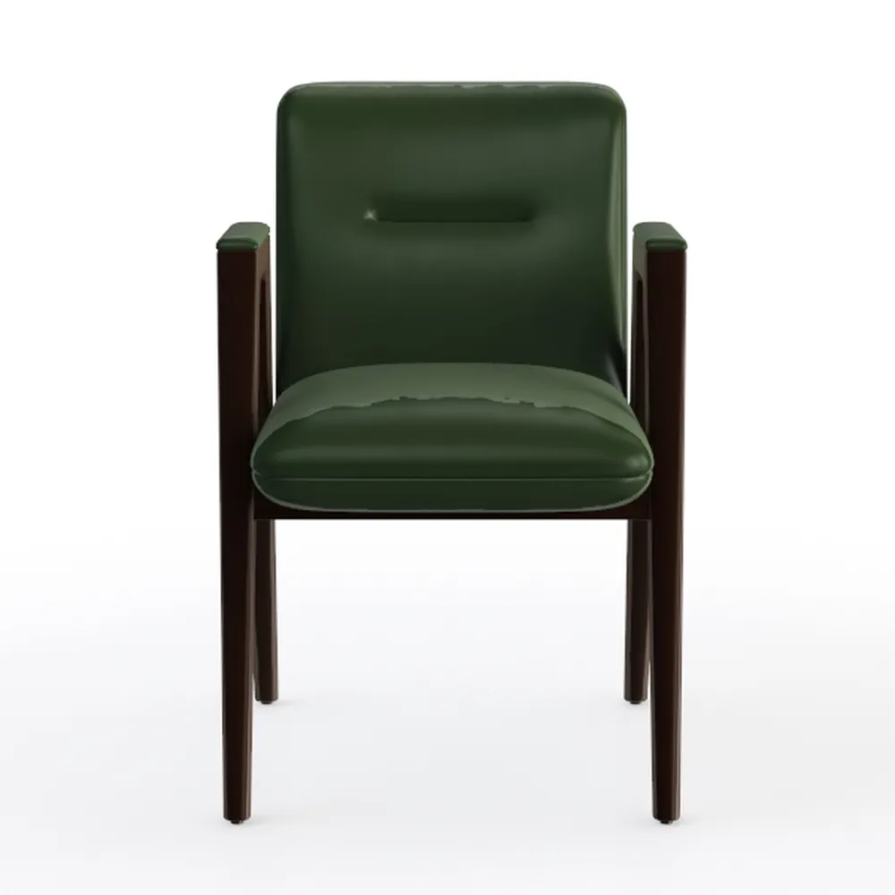 Dinning Chairs with Wheels and Arms, Solid Wood Of