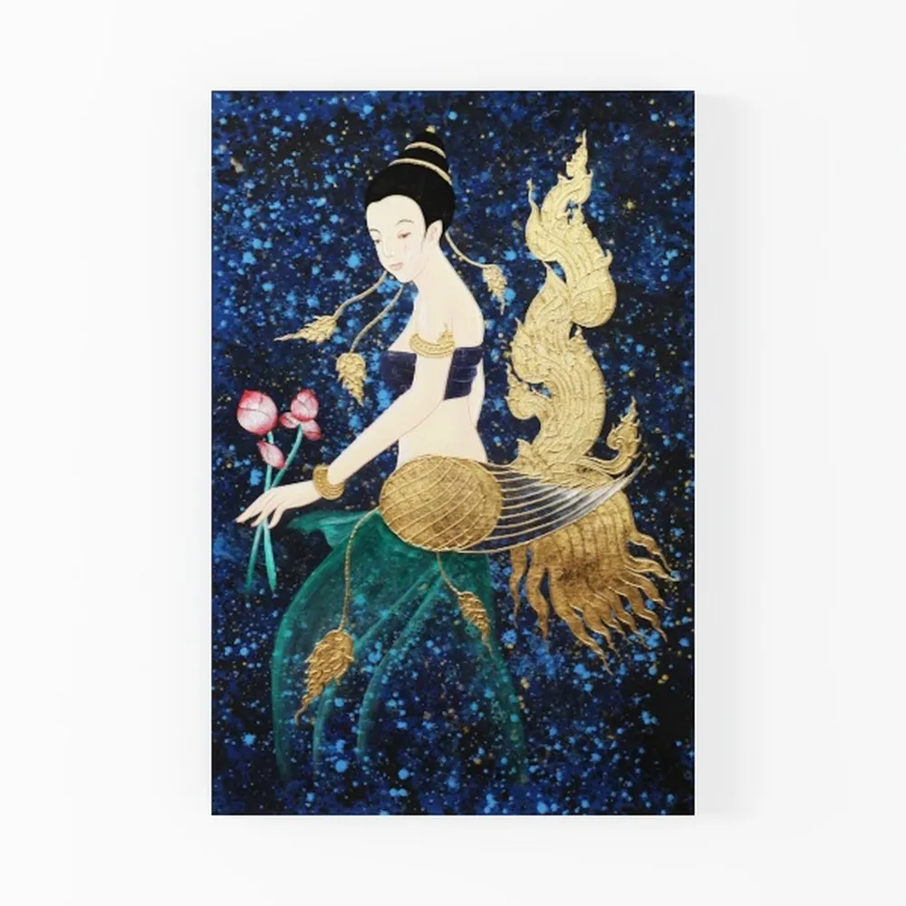 Framed Moonlight Forest Trail Wall Art Celestial