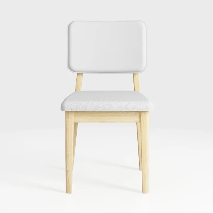 Minimalist Solid Wood Fabric Dining Chair 3D Model