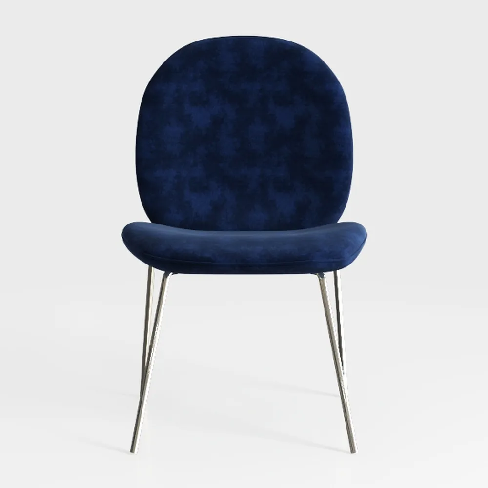 HULALA HOME Velvet Dining Chair, Cute Armless