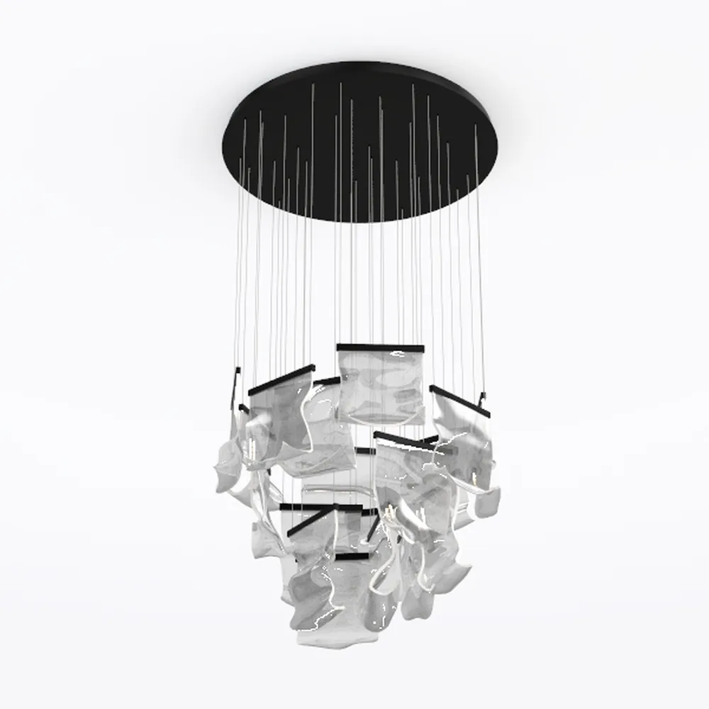 HOPGGIE 17 Inch Crystal Chandeliers Flush Mount