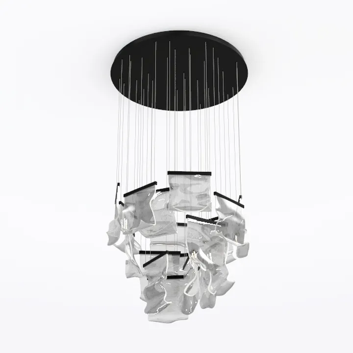HOPGGIE 17 Inch Crystal Chandeliers Flush Mount