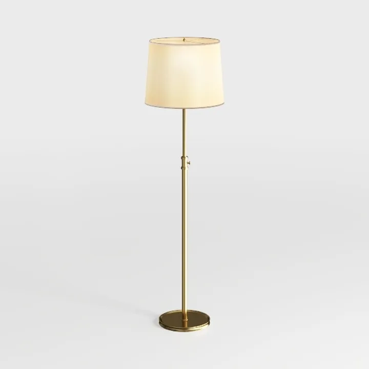 Modern Brass Fabric Adjustable Floor Lamp 3D Model