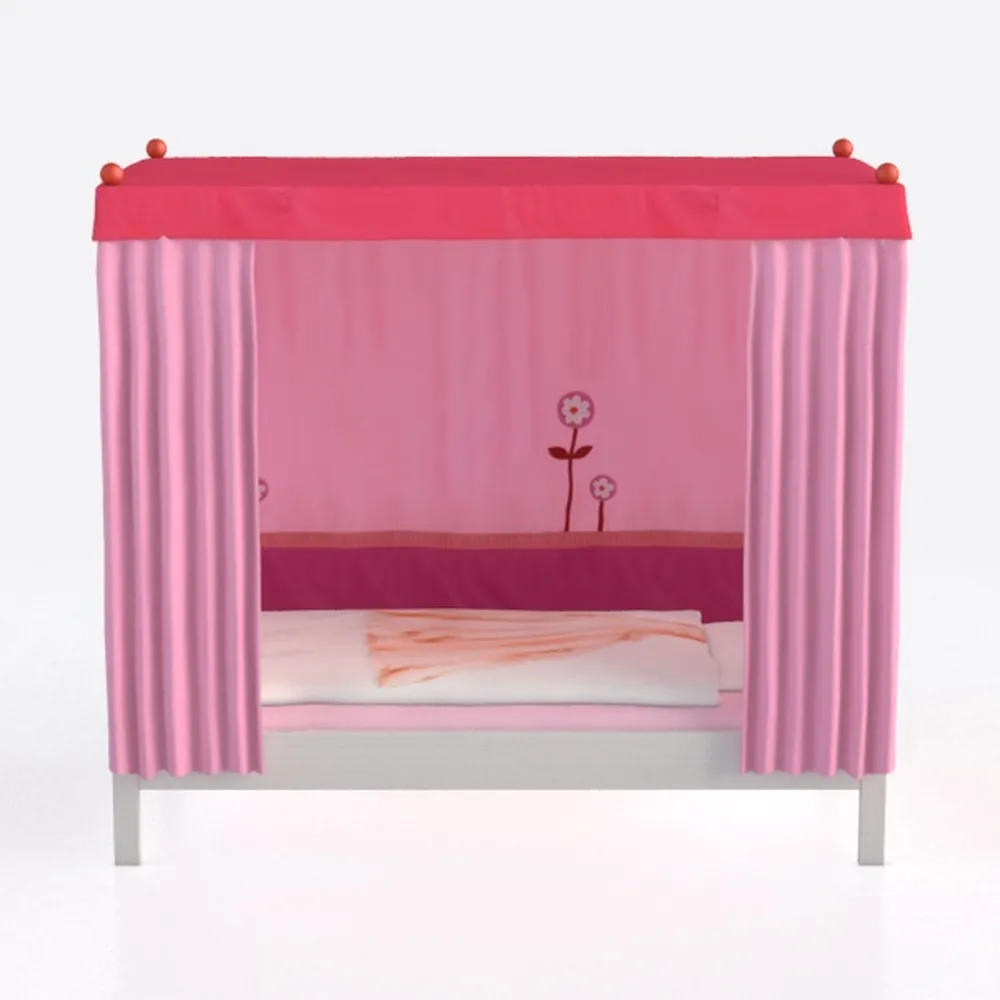 Capri Pink Twin Size Metal Bed Frame