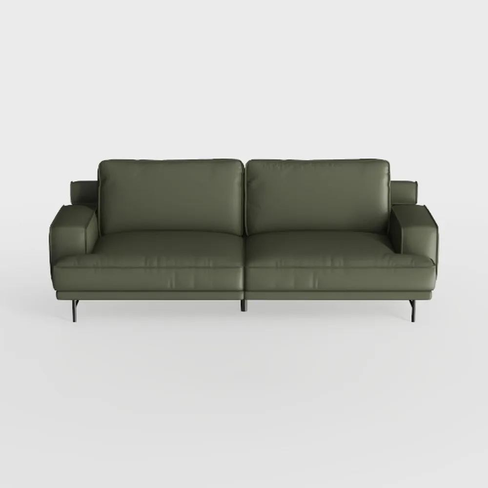 Loveseat Sofa, 70" Army Green Velvet Couch Small C
