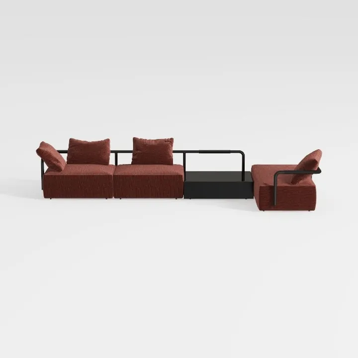 Alexent Oversized Fluffy Sofa Chaise Set 2 Pieces 