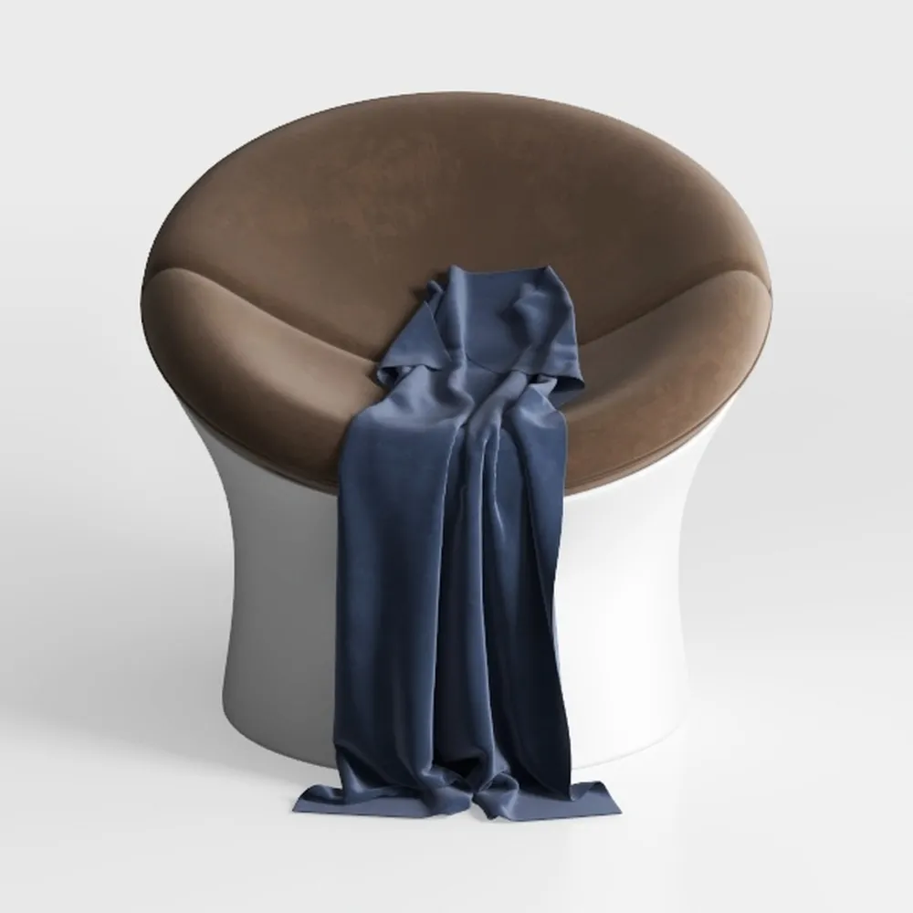 Comodo divano singolo Sherpa imbottito, con schienale rotondo, comoda sedia da soggiorno con struttura in legno massello, per soggiorno, camera da letto, ufficio, piccoli spazi