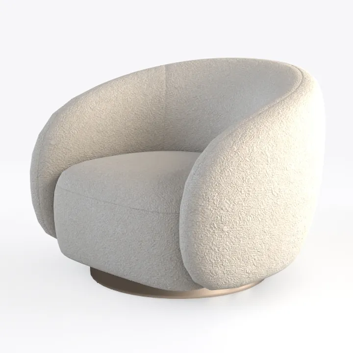 Swivel Accent Chair Round Barrel Armchair Upholste