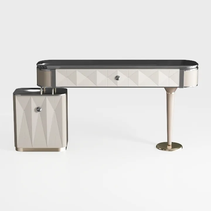 MICHAEL AMINI London Place Vanity Desk - Creamy Pe