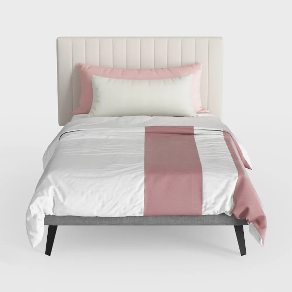 FOOTHILL Twin Platform Bed Frame with Upholstered