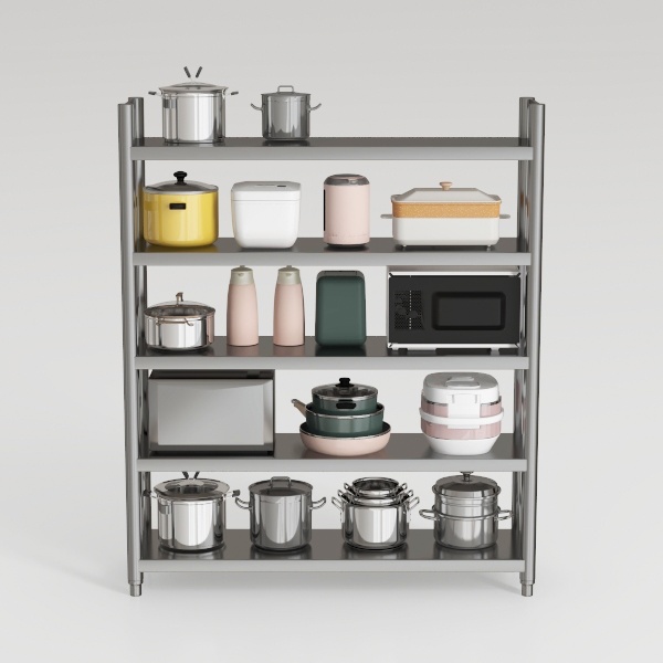 VEVOR Storage Shelf, 4-Tier Stainless Steel